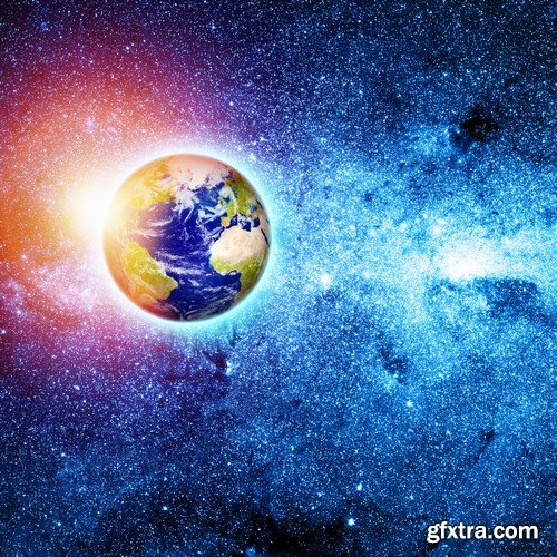 Stock Photos - Planet earth in space 3, 25xJPG