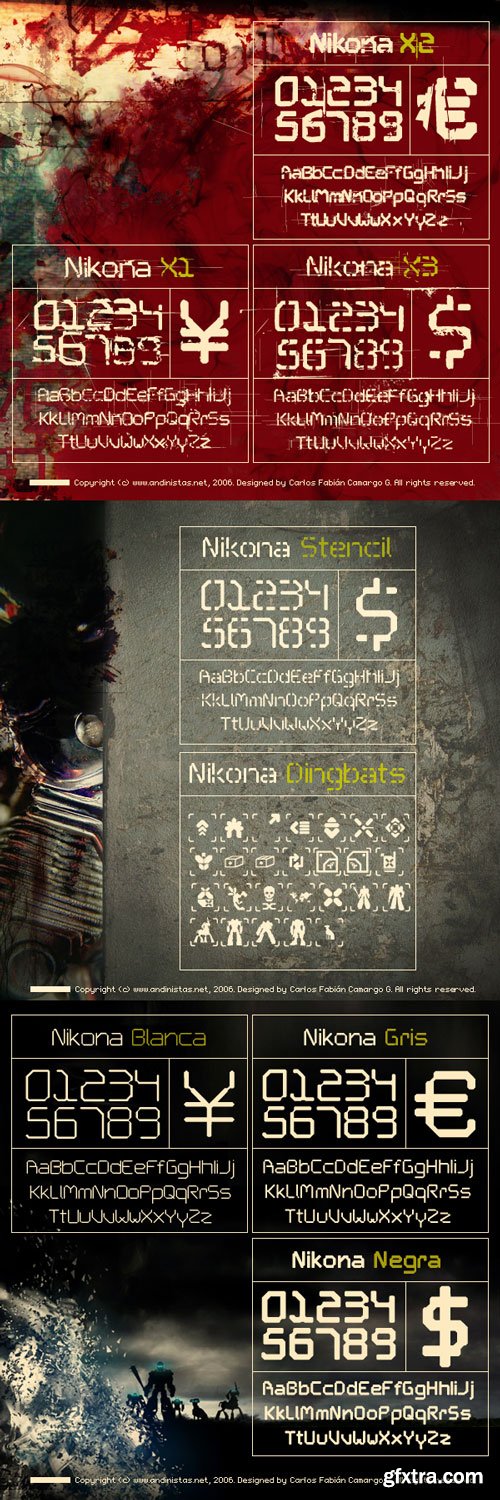 Nikona Font Family $71.84