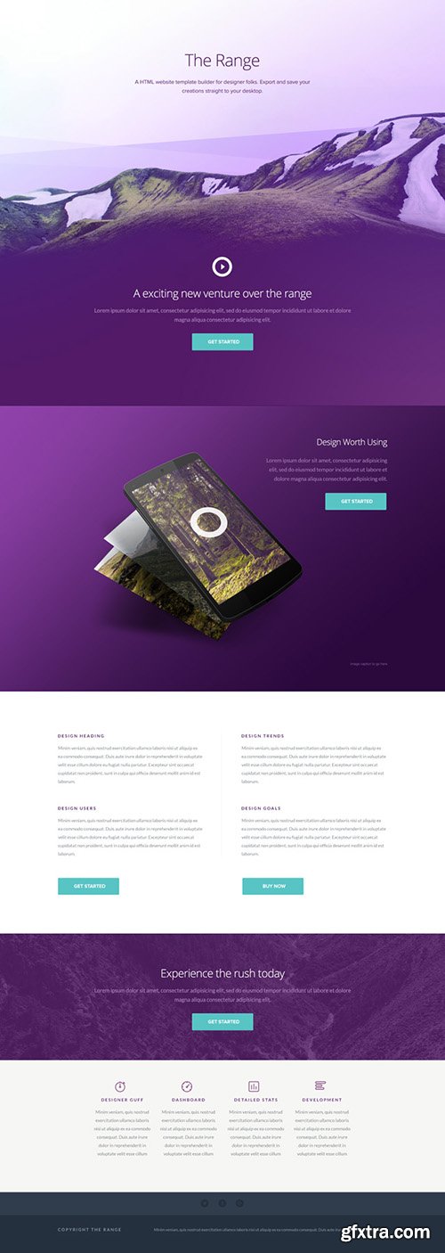 PSD Web Template - The Range - Single Page Theme