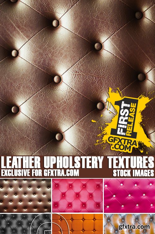 Stock Photos - Leather Upholstery Textures, 25xJPG