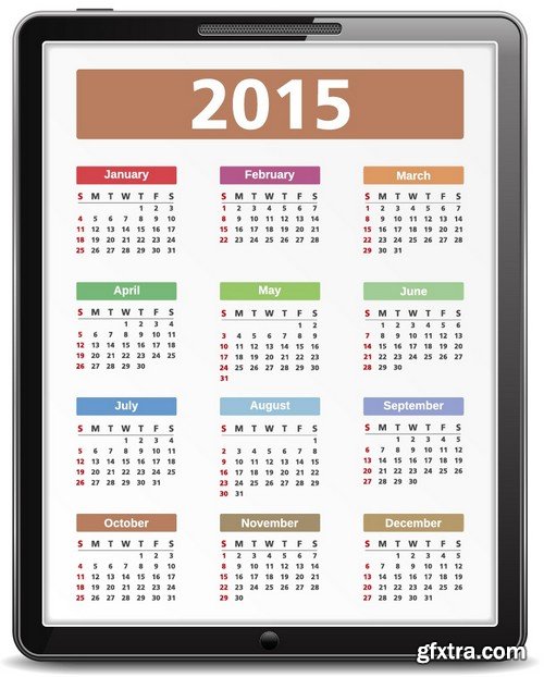 Stock Vectors - Calendar 2015 3, 25xEPS