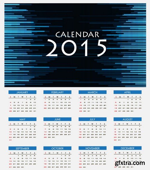 Stock Vectors - Calendar 2015 3, 25xEPS