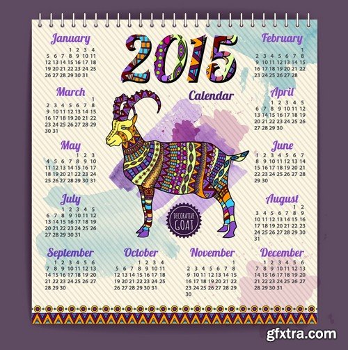 Stock Vectors - Calendar 2015 3, 25xEPS