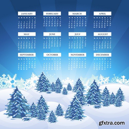 Stock Vectors - Calendar 2015 3, 25xEPS