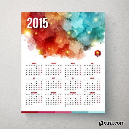 Stock Vectors - Calendar 2015 3, 25xEPS