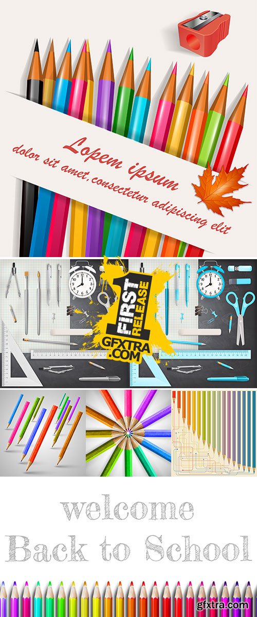 Stock Colorful pencils, vector