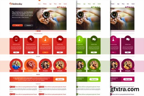 CreativeMarket - Wednesday PSD template 1495