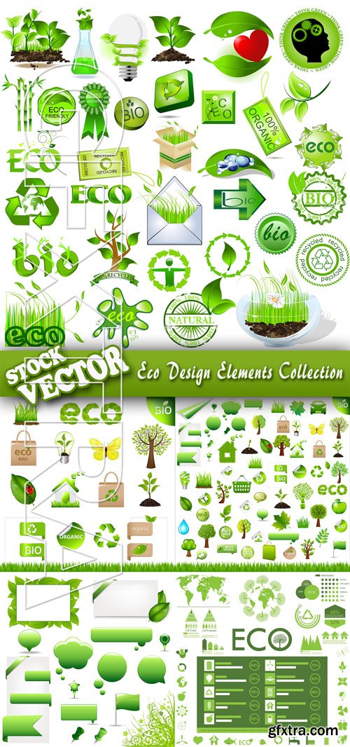 Stock Vector - Eco Design Elements Collection