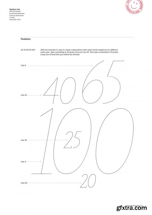 Line Font Family 5xOTF $199