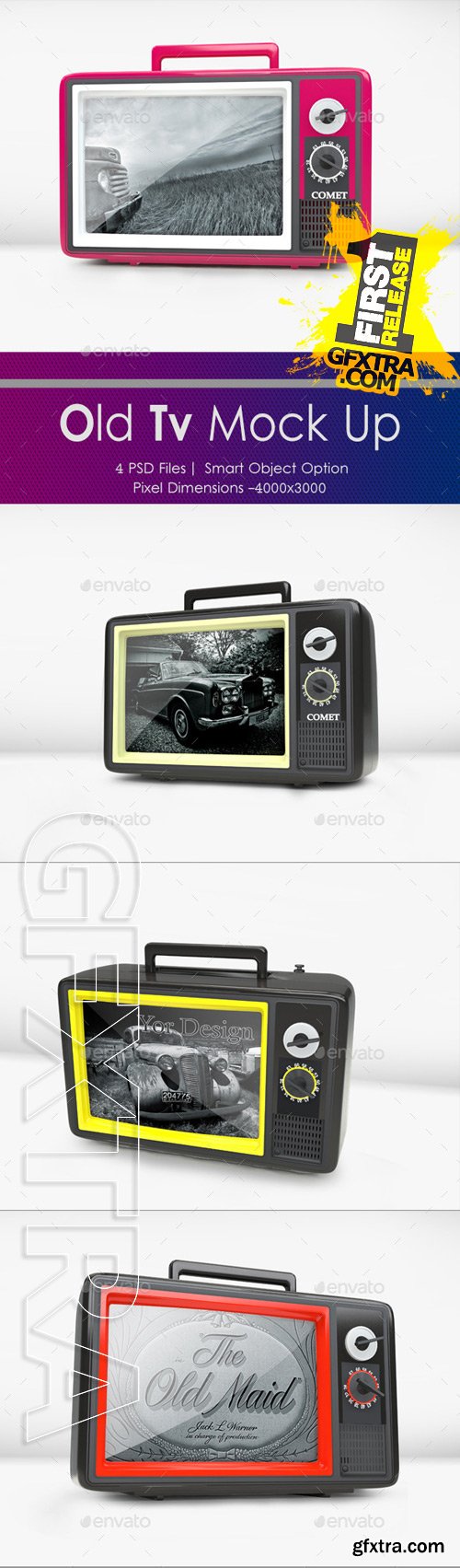 GraphicRiver - Old Tv Mock Up 9552675