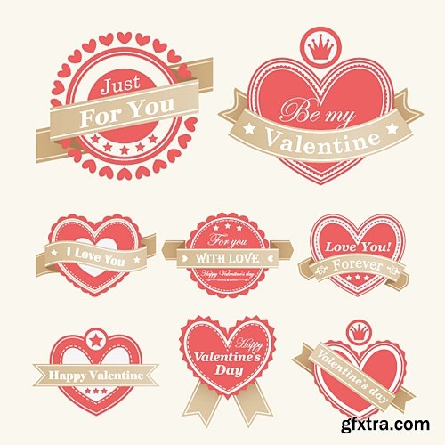 Ecards Valentines Day and design elements #2 25xEPS