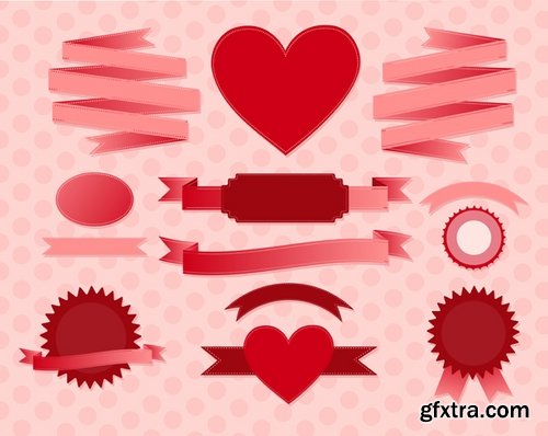 Ecards Valentines Day and design elements #2 25xEPS