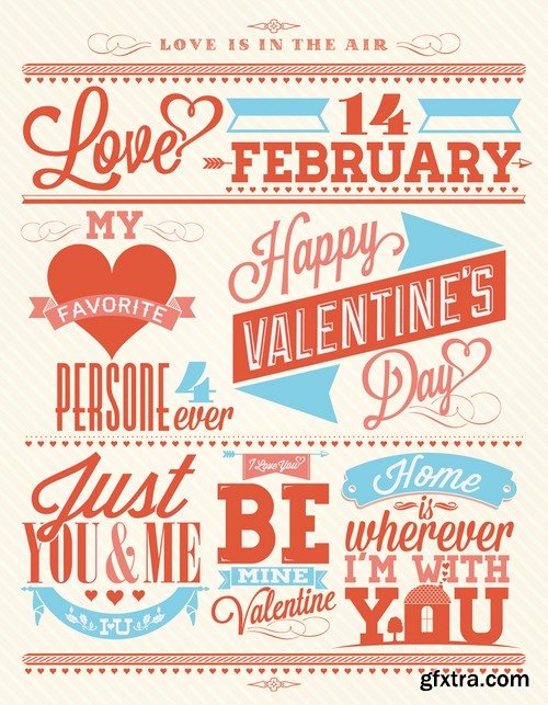 Ecards Valentines Day and design elements #2 25xEPS