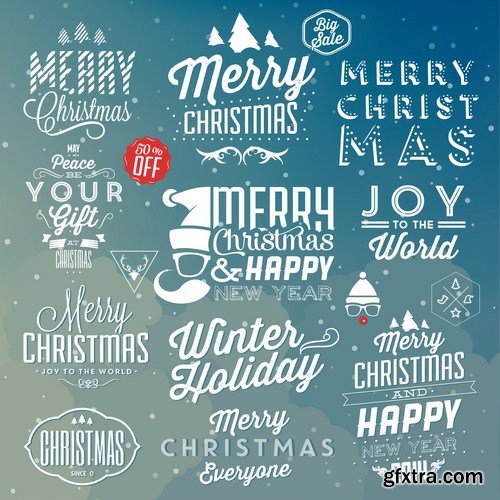 New Year Design Elements 2015 - 30 Vector