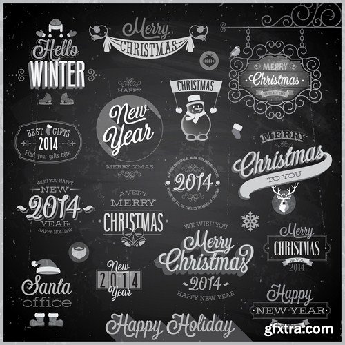 New Year Design Elements 2015 - 30 Vector