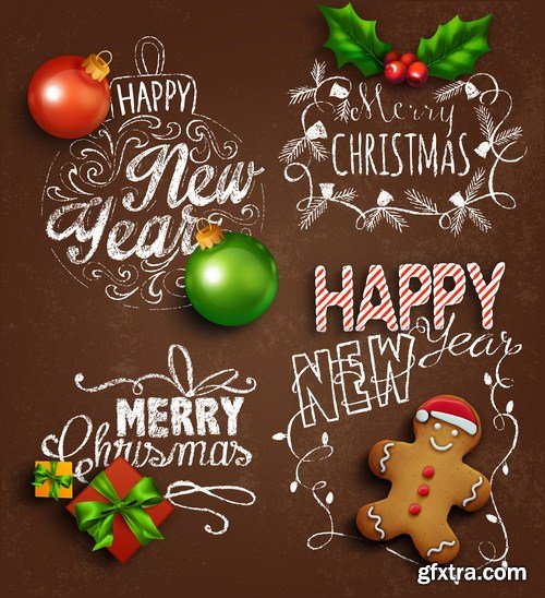 New Year Design Elements 2015 - 30 Vector