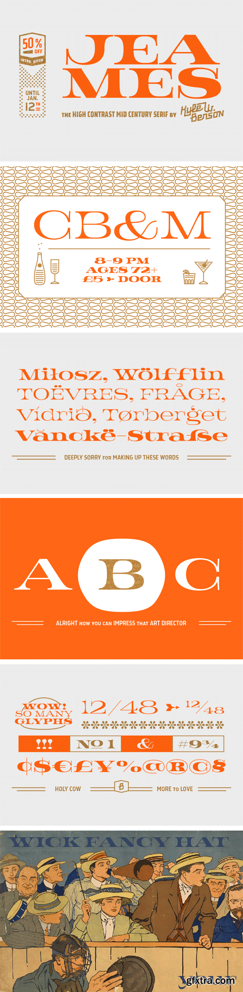 Jeames Font Family - 3 Fonts for $16