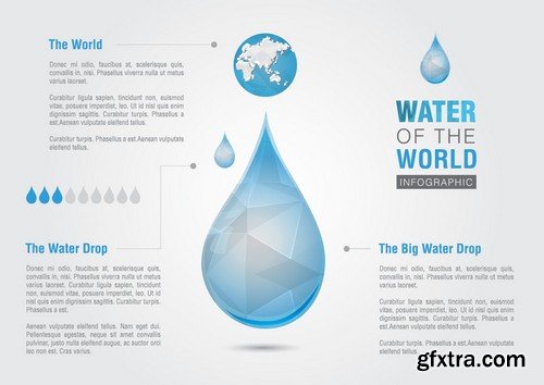 Stock Vectors - Water Infographic, 25xEPS