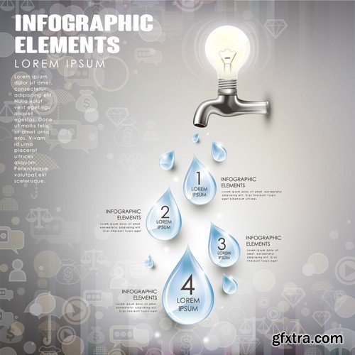 Stock Vectors - Water Infographic, 25xEPS