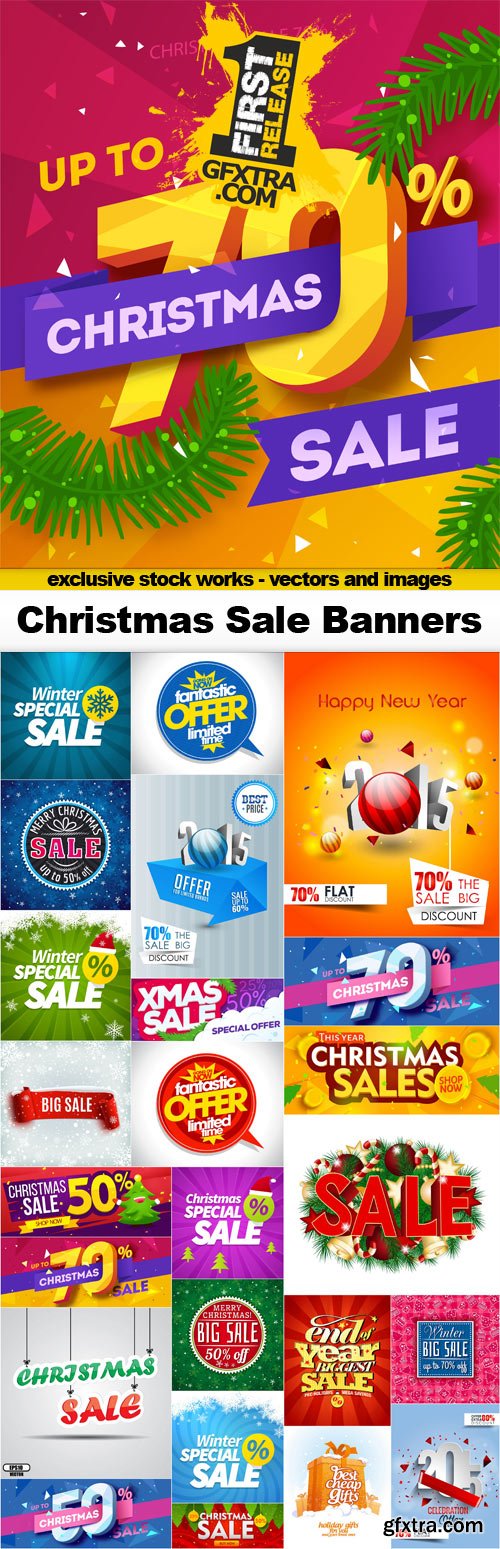 Christmas Sale Baners -25x EPS