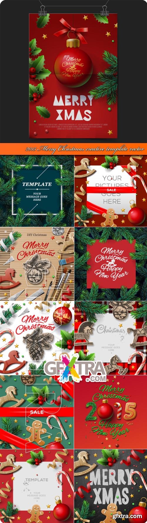 2015 Merry Christmas creative template vector