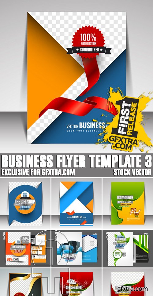 Stock Vectors - Business Flyer Template 3, 25xEPS