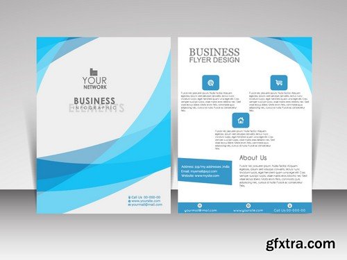 Stock Vectors - Business Flyer Template 3, 25xEPS