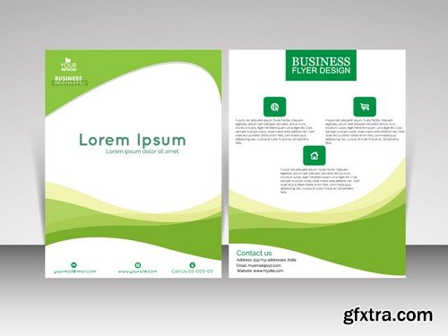 Stock Vectors - Business Flyer Template 3, 25xEPS