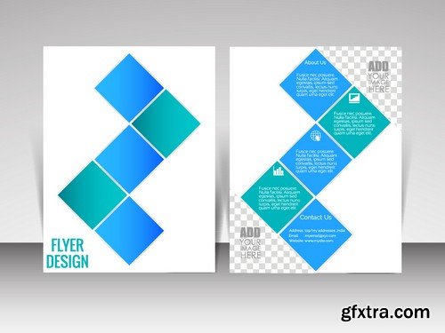 Stock Vectors - Business Flyer Template 3, 25xEPS