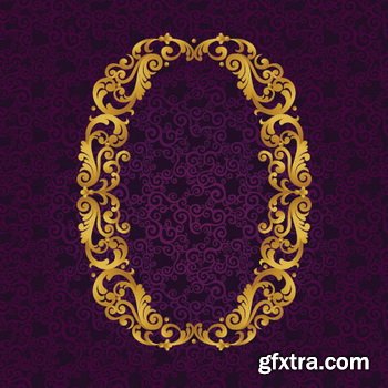 Victorian - Baroque Golden Alphabet 26xEPS