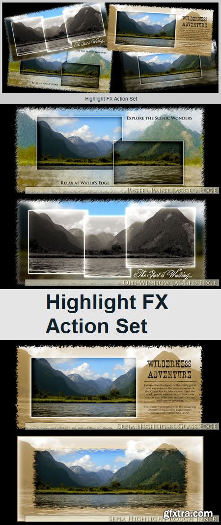 Highlight FX Action Set for Photoshop