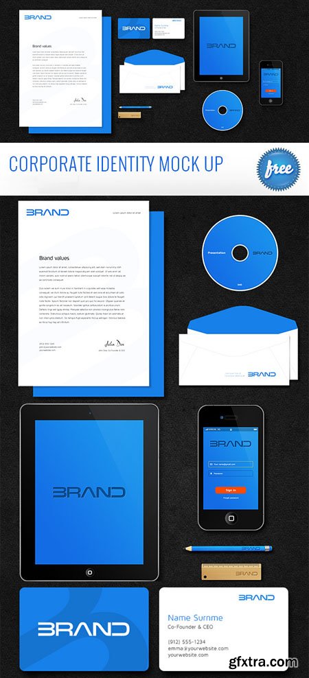 Corporate Identity PSD Mockup