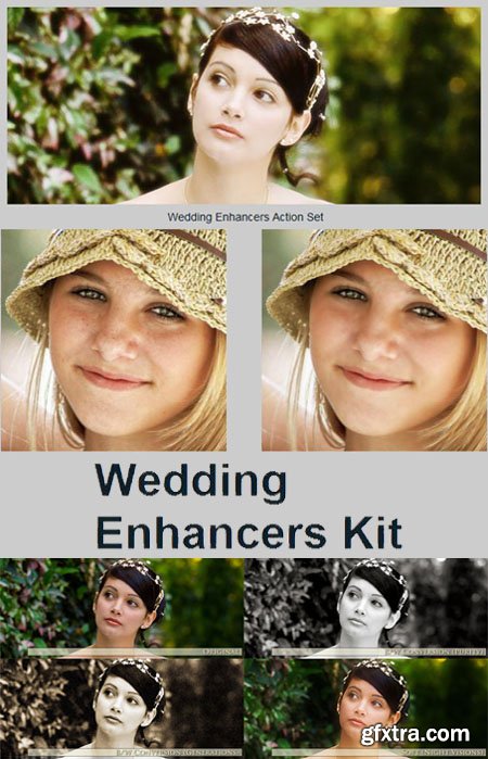 Soft Skin Tones & Wedding Enhancers Kit - Photoshop Actions