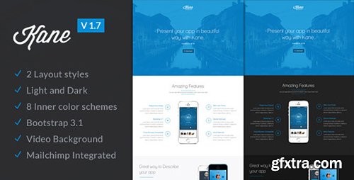 ThemeForest - Kane v1.7.2 - Responsive Bootstrap 3 App Landing Page - FULL