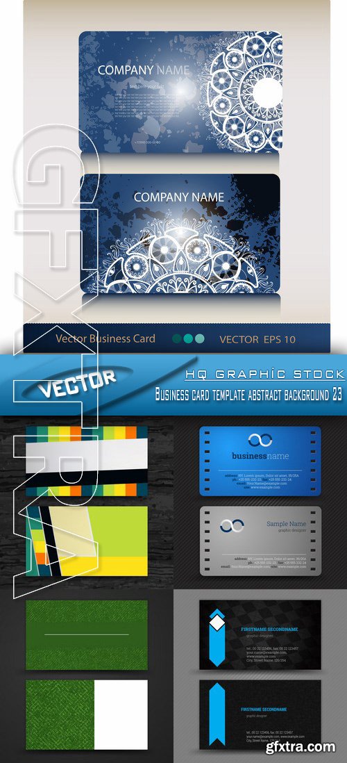 Stock Vector - Business card template abstract background 23