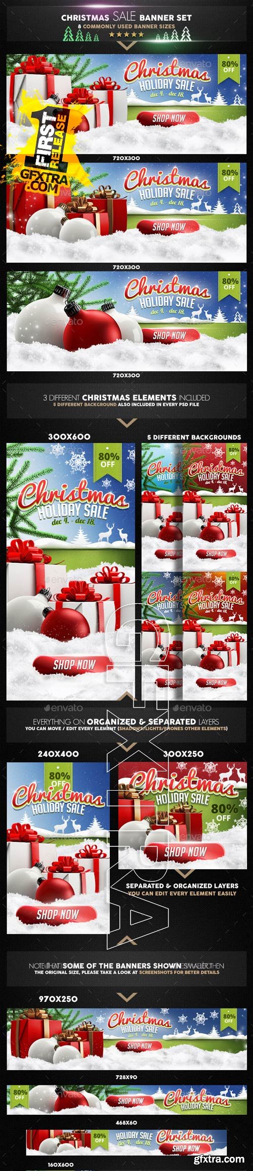 GraphicRiver - Christmas Sale Banner Set v2 9478963