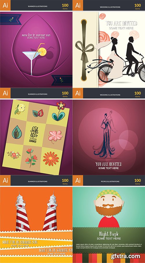 Complete Illustrations Bundle 3,000 Top-Quality Vector Illustrations + Huge Bonus