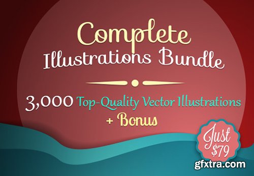 Complete Illustrations Bundle 3,000 Top-Quality Vector Illustrations + Huge Bonus