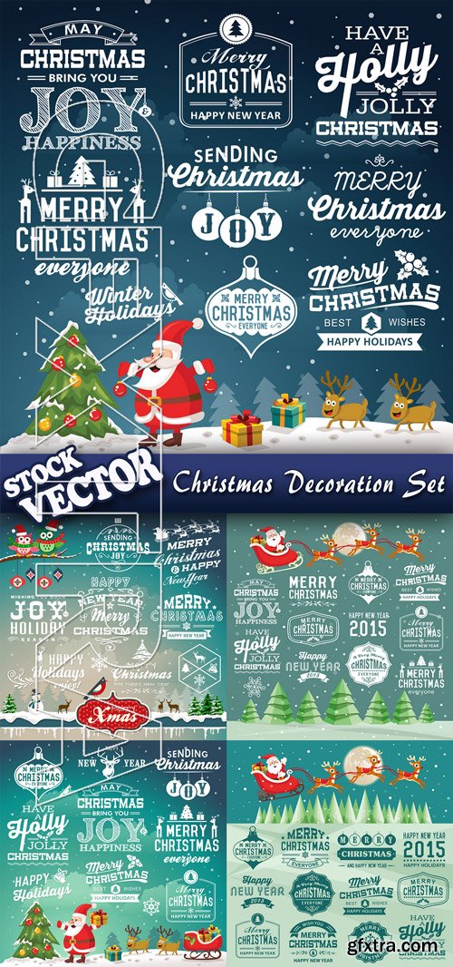 Stock Vector - Christmas Decoration Set