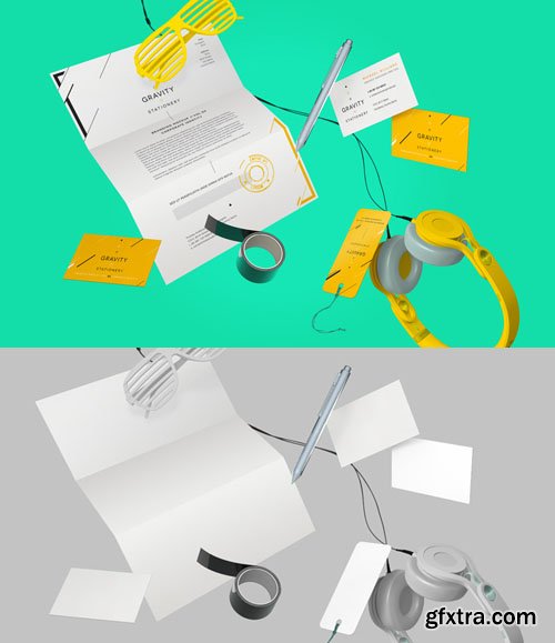 Gravity Stationery Branding Vol 2 - PSD Mock-Up