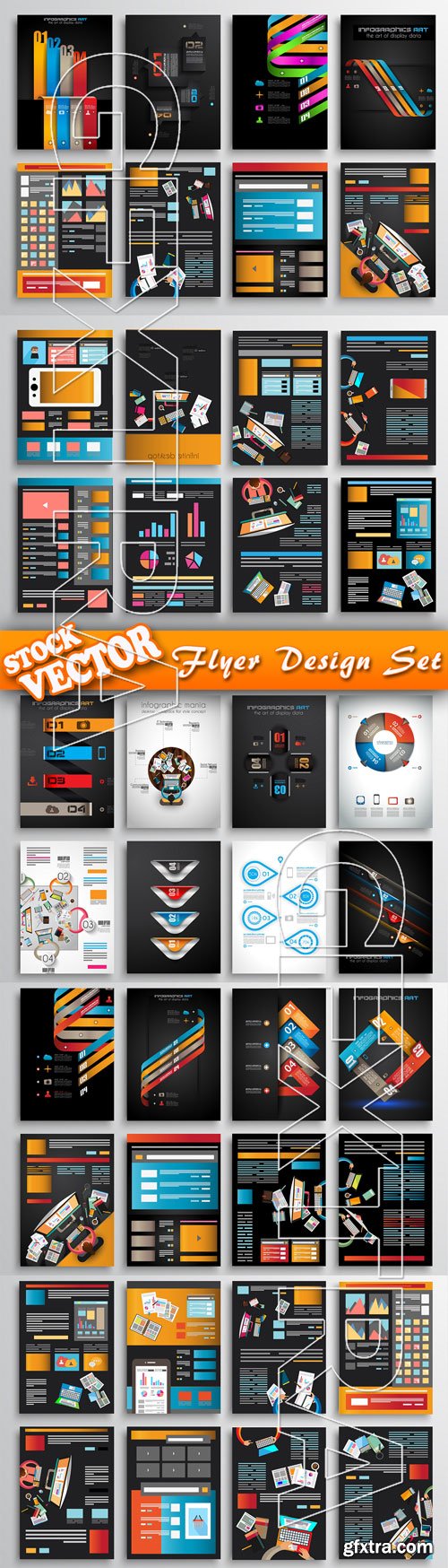 Stock Vector - Flyer Design Set