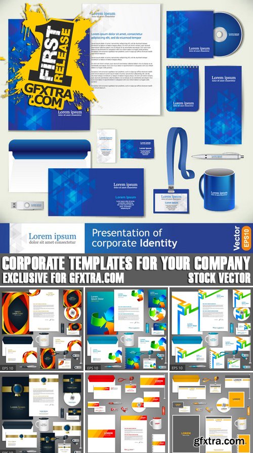 Stock Vectors - Corporate Templates For your Company, 25xEPS