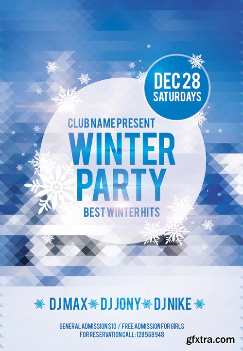 Winter Party - Flyer PSD Template