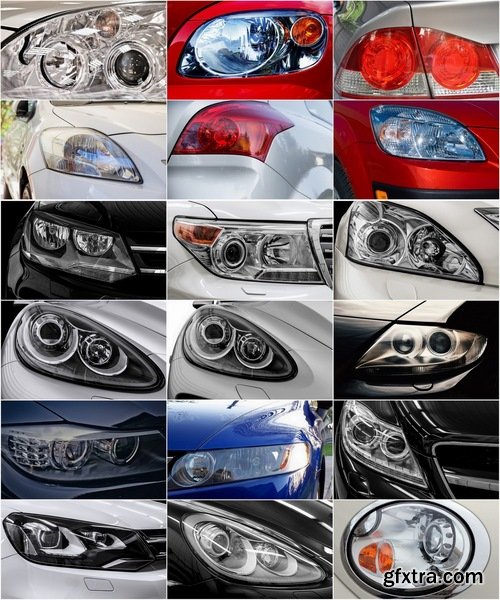 Collection of different car headlights 25 UHQ Jpeg