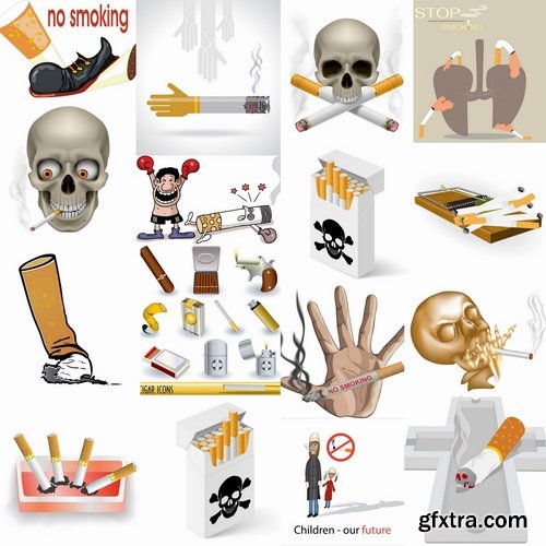 Collection of images of the anti smoking vector 25 Eps