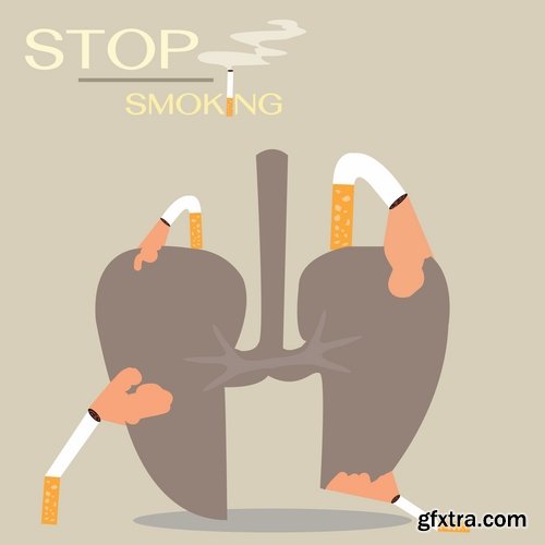 Collection of images of the anti smoking vector 25 Eps