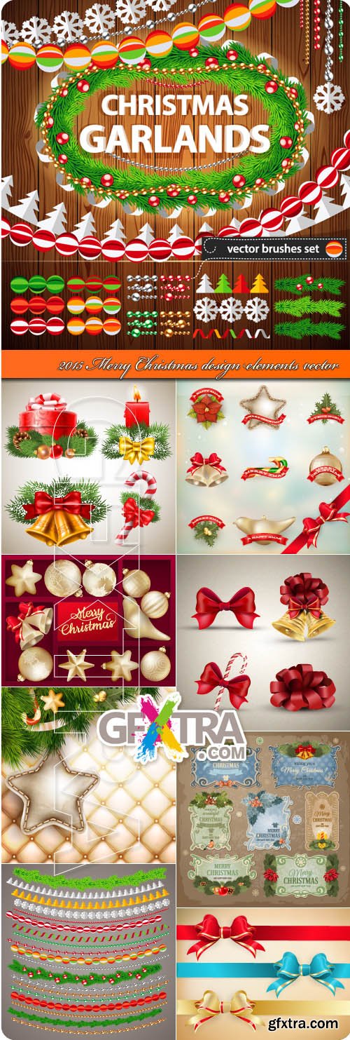 2015 Merry Christmas design elements vector