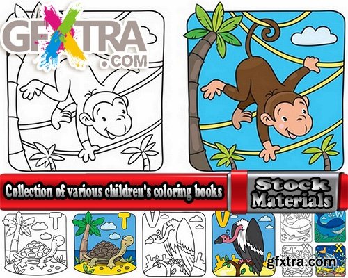 Collection of various children's coloring books 25 Eps