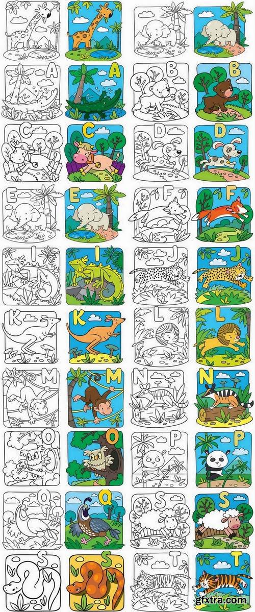 Collection of various children's coloring books 25 Eps