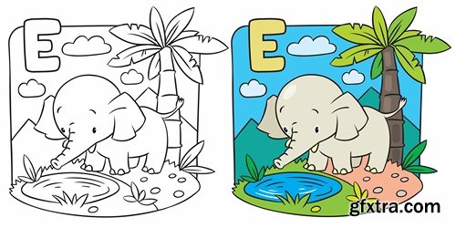 Collection of various children's coloring books 25 Eps